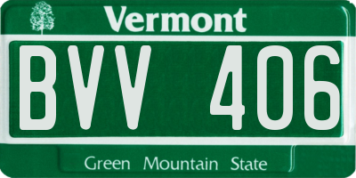VT license plate BVV406