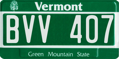 VT license plate BVV407