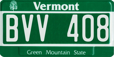 VT license plate BVV408