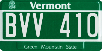 VT license plate BVV410