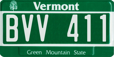 VT license plate BVV411