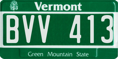 VT license plate BVV413