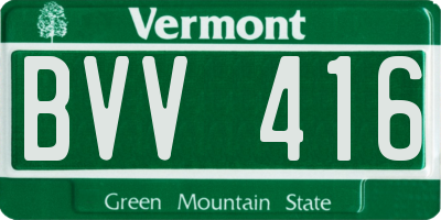 VT license plate BVV416