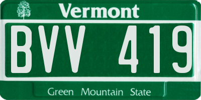 VT license plate BVV419