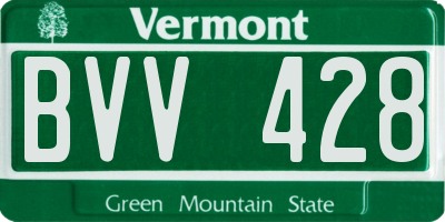VT license plate BVV428