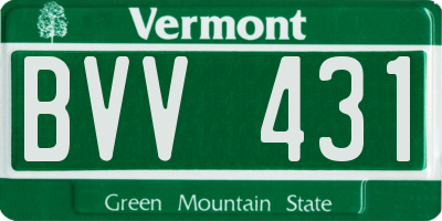 VT license plate BVV431