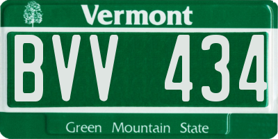 VT license plate BVV434