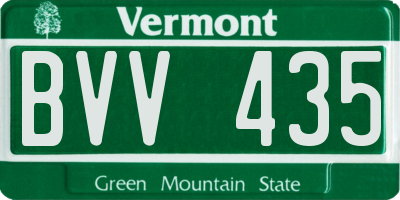 VT license plate BVV435