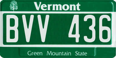 VT license plate BVV436