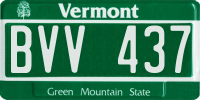 VT license plate BVV437