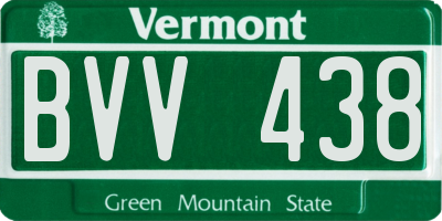 VT license plate BVV438