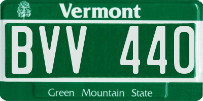 VT license plate BVV440
