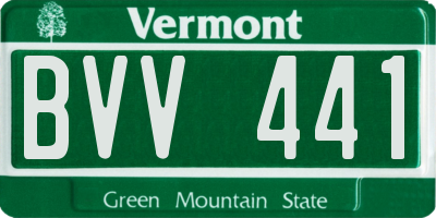 VT license plate BVV441