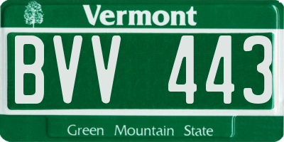 VT license plate BVV443