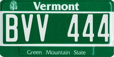 VT license plate BVV444