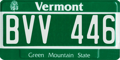 VT license plate BVV446