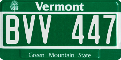 VT license plate BVV447