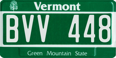 VT license plate BVV448