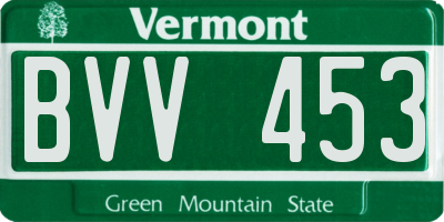 VT license plate BVV453