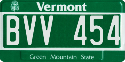VT license plate BVV454