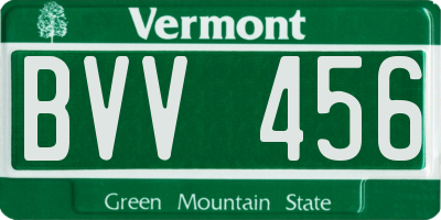 VT license plate BVV456