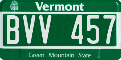 VT license plate BVV457