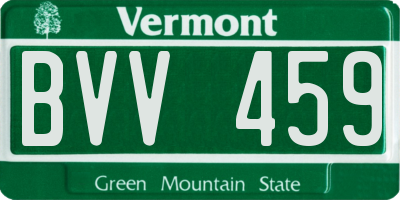 VT license plate BVV459