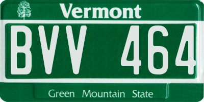 VT license plate BVV464