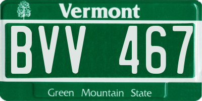 VT license plate BVV467