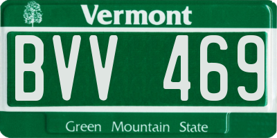 VT license plate BVV469