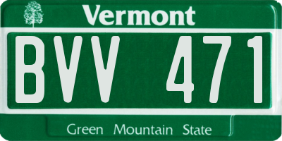 VT license plate BVV471