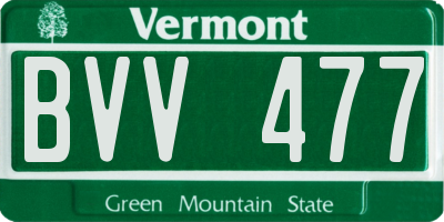 VT license plate BVV477