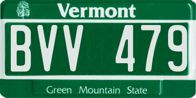 VT license plate BVV479