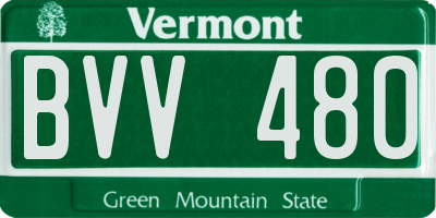 VT license plate BVV480