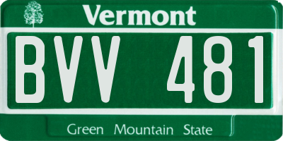 VT license plate BVV481