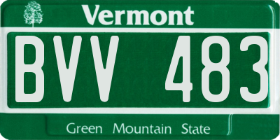 VT license plate BVV483