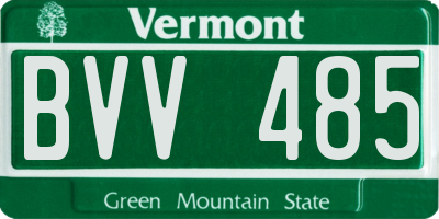 VT license plate BVV485