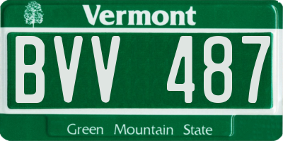 VT license plate BVV487