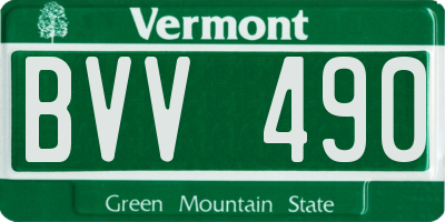 VT license plate BVV490