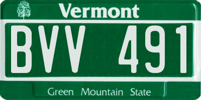 VT license plate BVV491