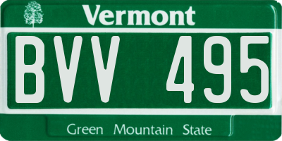 VT license plate BVV495