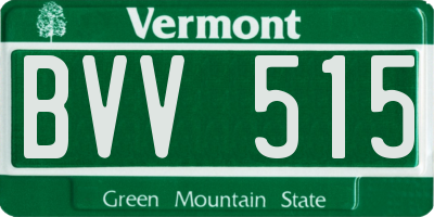 VT license plate BVV515