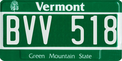 VT license plate BVV518