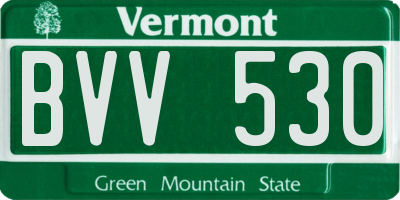 VT license plate BVV530