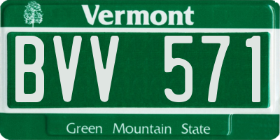 VT license plate BVV571