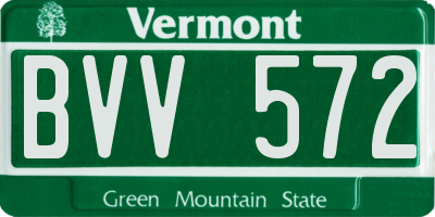 VT license plate BVV572