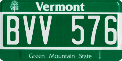 VT license plate BVV576