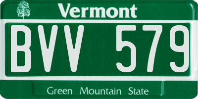 VT license plate BVV579