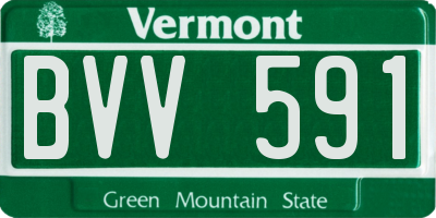 VT license plate BVV591