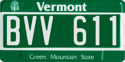 VT license plate BVV611